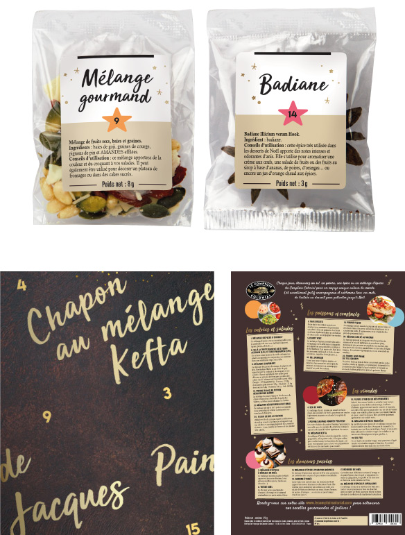 création sachet calendrier recette zoom