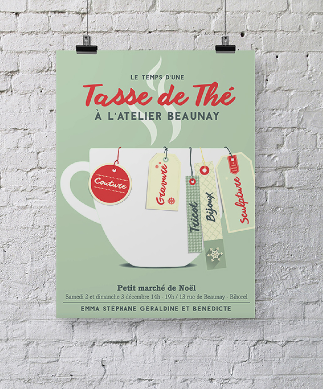création affiche Dans mon atelier