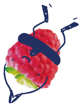 yaourt à boire Nova vanille illustration personnage framboise