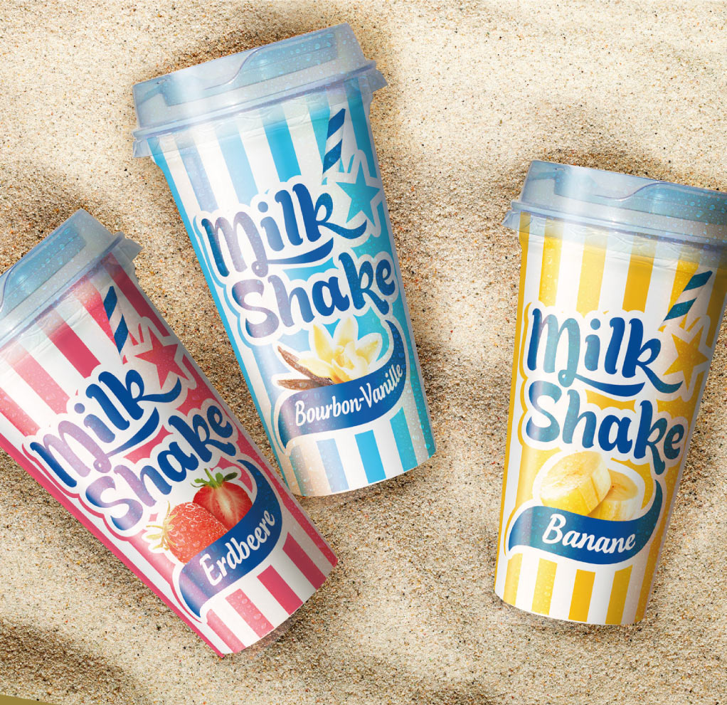 création packaging et logo milkshake